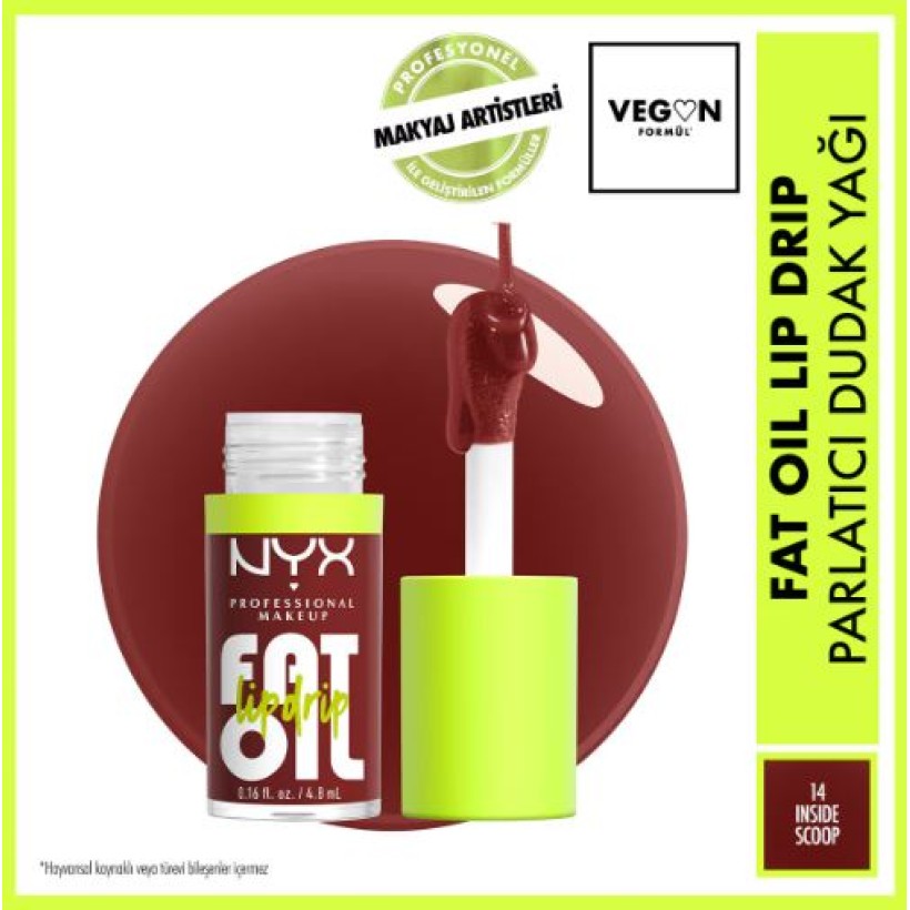 Nyx Professional Makeup Fat Oil Lip Drip Parlatıcı Dudak Yağı Inside Scoop Nyx Professional Makeup Fat Oil Lip Drip Parlatıcı Dudak Yağı Inside Scoop