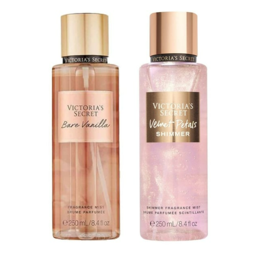 Victoria's Secret Bare Vanilla-Velvet Petals Işıltılı Vücut Spreyi İkili Set Victoria's Secret Bare Vanilla-Velvet Petals Işıltılı Vücut Spreyi İkili Set